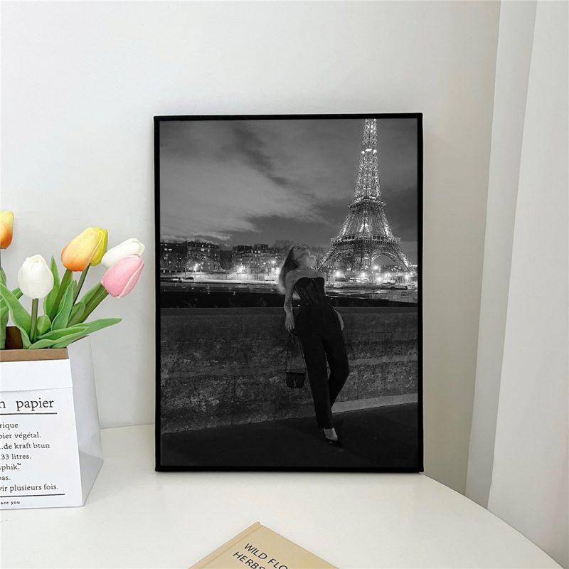1pc Elegant Fashion Woman Poster Black And White Perfume Flowers Self-adhesive Art Poster Waterproof Paper Sticker Wall Decor - Image 13