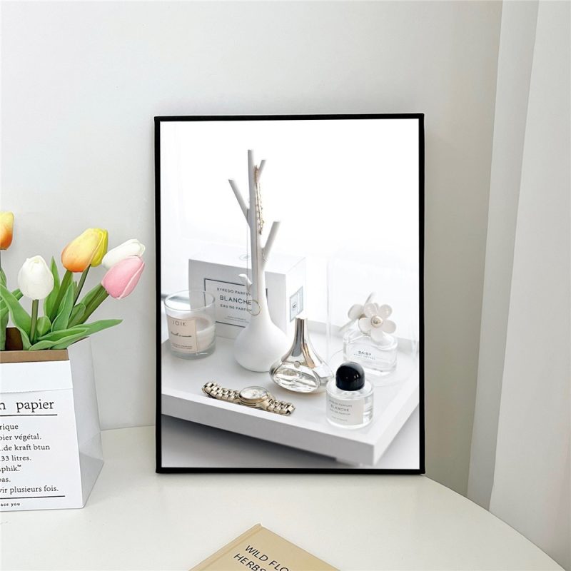 1pc Minimalist Black And White Luxury Fashion Perfume Bottle Self-adhesive Art Poster Waterproof Paper Sticker Wall Decor - Image 10