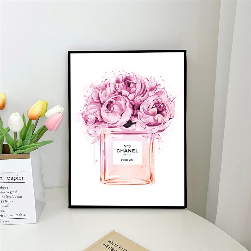 1pc Minimalist Black And White Luxury Fashion Perfume Bottle Self-adhesive Art Poster Waterproof Paper Sticker Wall Decor - Image 13