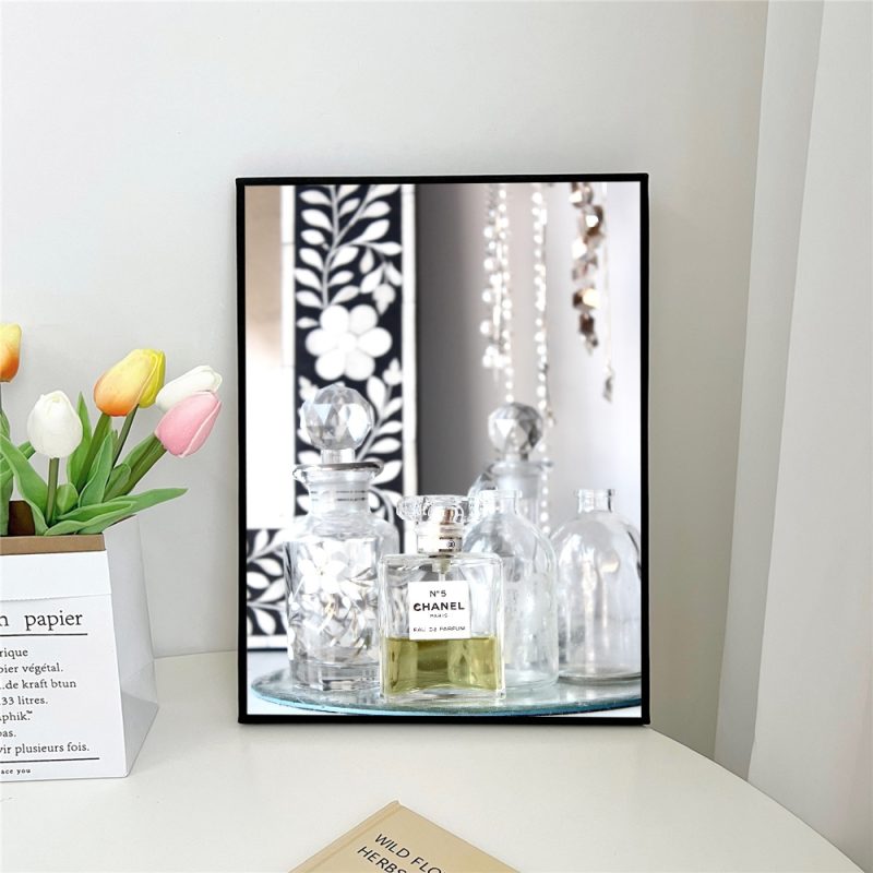 1pc Minimalist Black And White Luxury Fashion Perfume Bottle Self-adhesive Art Poster Waterproof Paper Sticker Wall Decor - Image 14