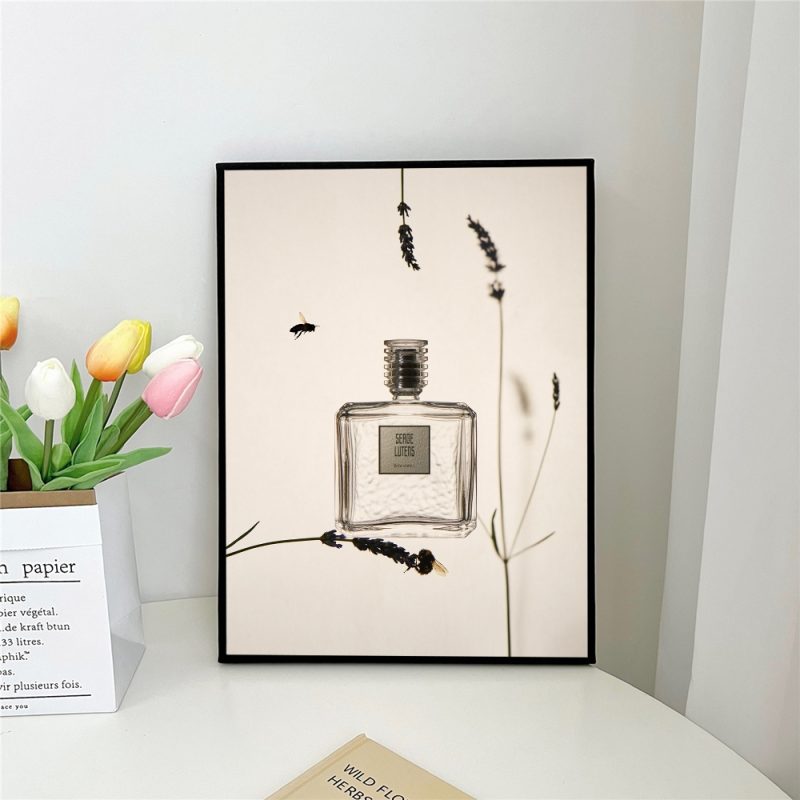 1pc Minimalist Black And White Luxury Fashion Perfume Bottle Self-adhesive Art Poster Waterproof Paper Sticker Wall Decor - Image 15