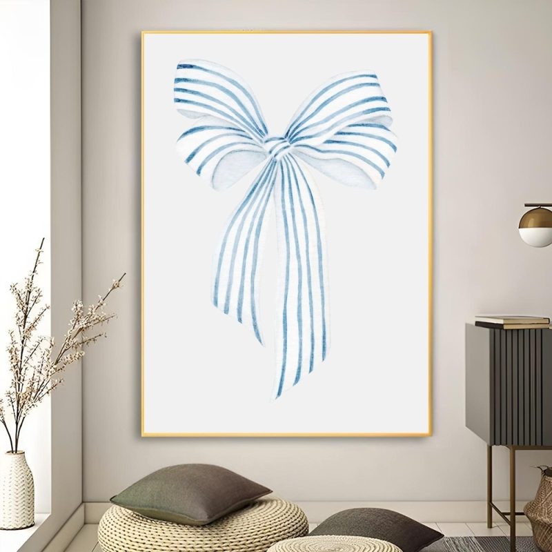 1pc Girl Pink Bow Ribbon Poster Poster Art Print Bar Living Room Furniture Decor - Image 8