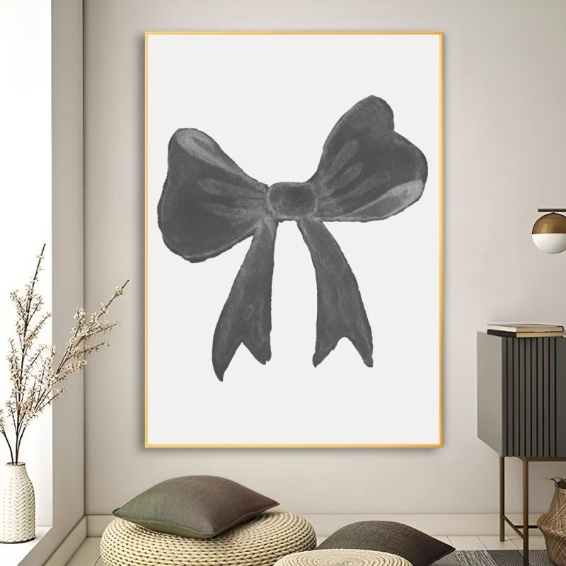 1pc Girl Pink Bow Ribbon Poster Poster Art Print Bar Living Room Furniture Decor - Image 10