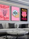 1pc Feminist Fashion Art Pink Girl Power Poster HD Posters Home Room Bar Cafe Decor Art Wall Painting Picture