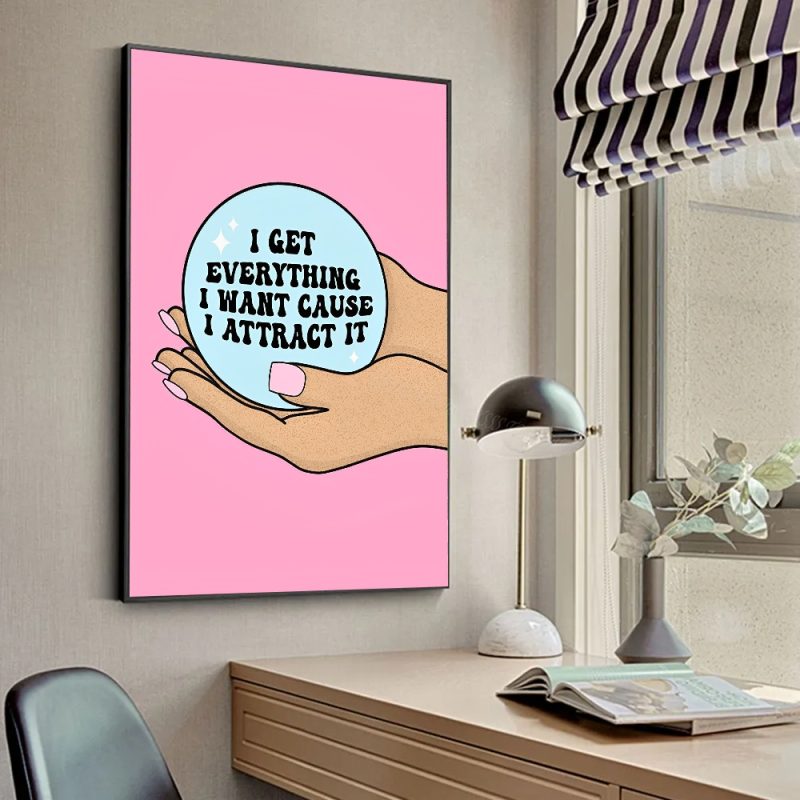 1pc Feminist Fashion Art Pink Girl Power Poster HD Posters Home Room Bar Cafe Decor Art Wall Painting Picture - Image 5