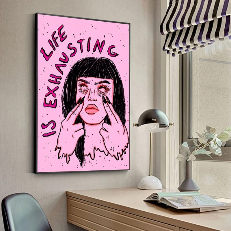 1pc Feminist Fashion Art Pink Girl Power Poster HD Posters Home Room Bar Cafe Decor Art Wall Painting Picture - Image 8