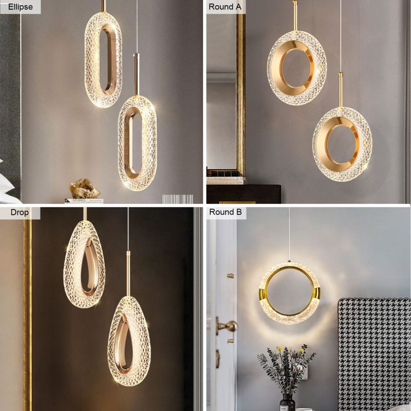 Modern Crystal LED Pendant Lamps Indoor Lighting For Home Decor Led Lights Living Room Bedroom Bedside Hanging Lamp - Image 6