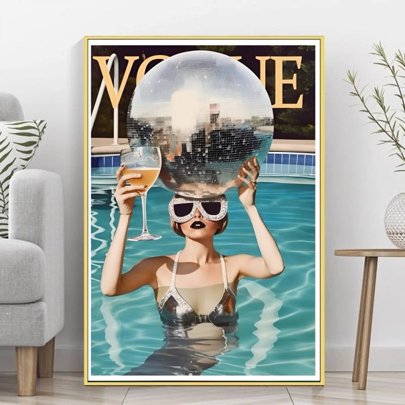 Retro Trendy Bar Funky Disco Ball 70s Self-adhesive Art Poster HD Quality Wall Art Retro Posters for Home Home Decor - Image 2