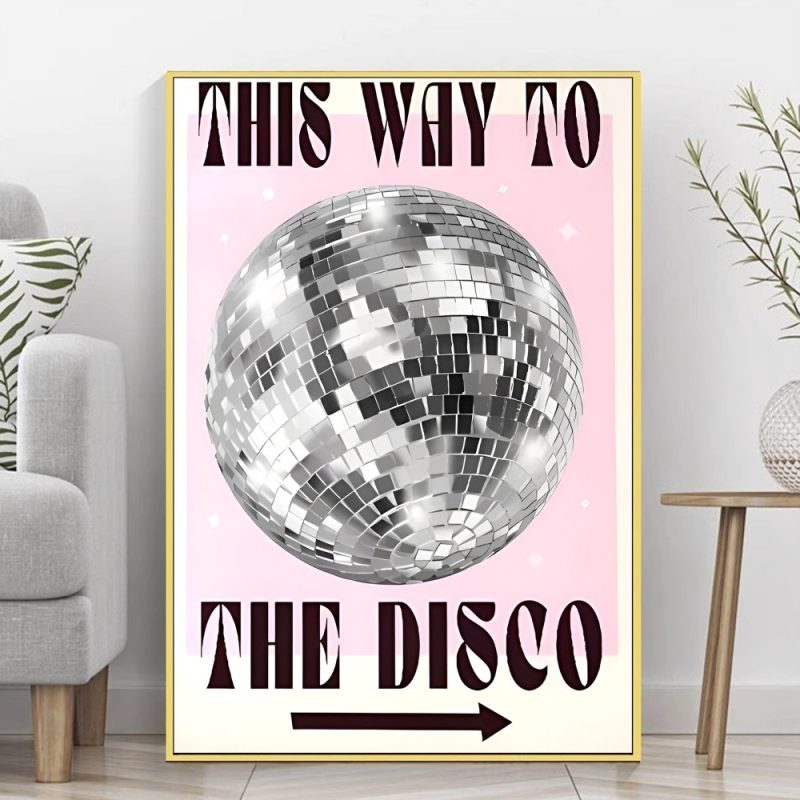 Retro Trendy Bar Funky Disco Ball 70s Self-adhesive Art Poster HD Quality Wall Art Retro Posters for Home Home Decor - Image 3