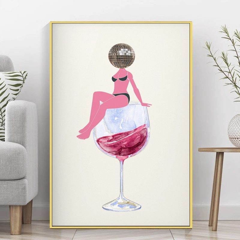 Retro Trendy Bar Funky Disco Ball 70s Self-adhesive Art Poster HD Quality Wall Art Retro Posters for Home Home Decor - Image 9