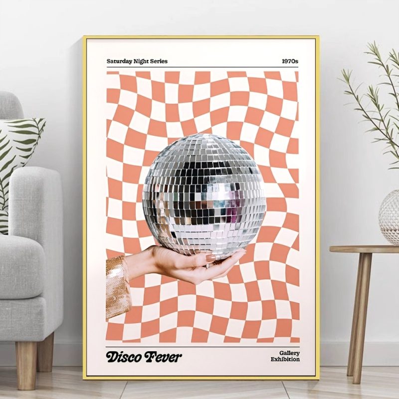 Retro Trendy Bar Funky Disco Ball 70s Self-adhesive Art Poster HD Quality Wall Art Retro Posters for Home Home Decor - Image 10
