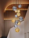 Modern Stair chandelier Nordic light luxury simple Ceiling lamps hanging light led chandeliers for the living room indoor light