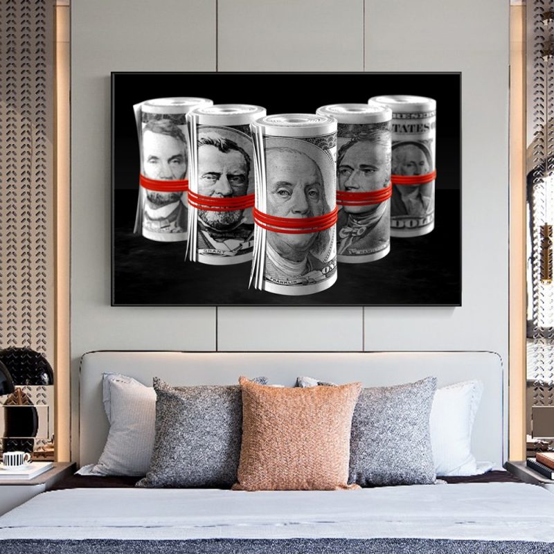 WORK HARD Motivational Modern Art Canvas Posters and Prints Money Dollars Graffiti Art Paintings on the Wall Art Pictures Cuadro - Image 4