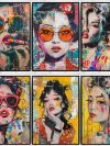 Griffiti Sexy Woman Portrait Canvas Painting Wall Art Abstract Street Pop Art Fashion Girls Poster Prints Home Decor Gift