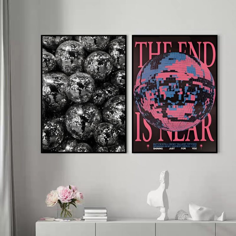 Disco Ball Dancefloor Party Poster Movie Sticky Posters Retro Kraft Paper Sticker DIY Room Bar Cafe Aesthetic Art Wall Painting - Image 2