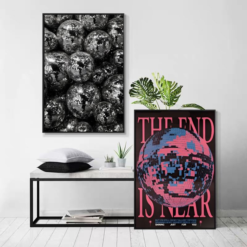 Disco Ball Dancefloor Party Poster Movie Sticky Posters Retro Kraft Paper Sticker DIY Room Bar Cafe Aesthetic Art Wall Painting - Image 3