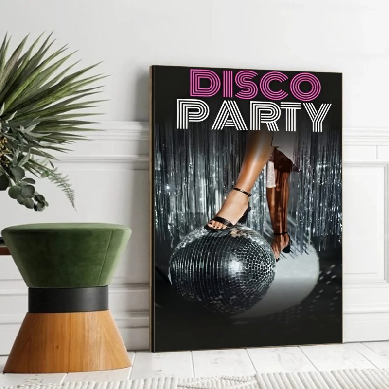 Disco Ball Dancefloor Party Poster Movie Sticky Posters Retro Kraft Paper Sticker DIY Room Bar Cafe Aesthetic Art Wall Painting - Image 12