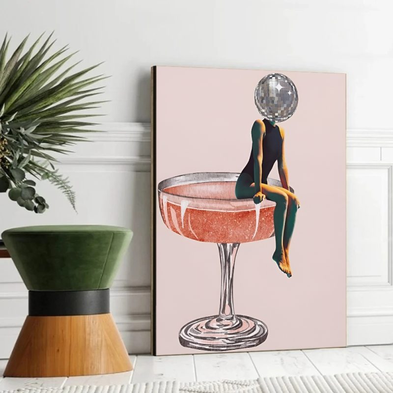 Disco Ball Dancefloor Party Poster Movie Sticky Posters Retro Kraft Paper Sticker DIY Room Bar Cafe Aesthetic Art Wall Painting - Image 14