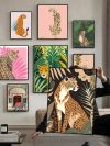 1pc Cheetah Llama Leopard Jungle Poster HD Posters Home Room Bar Cafe Decor Art Wall Painting Picture