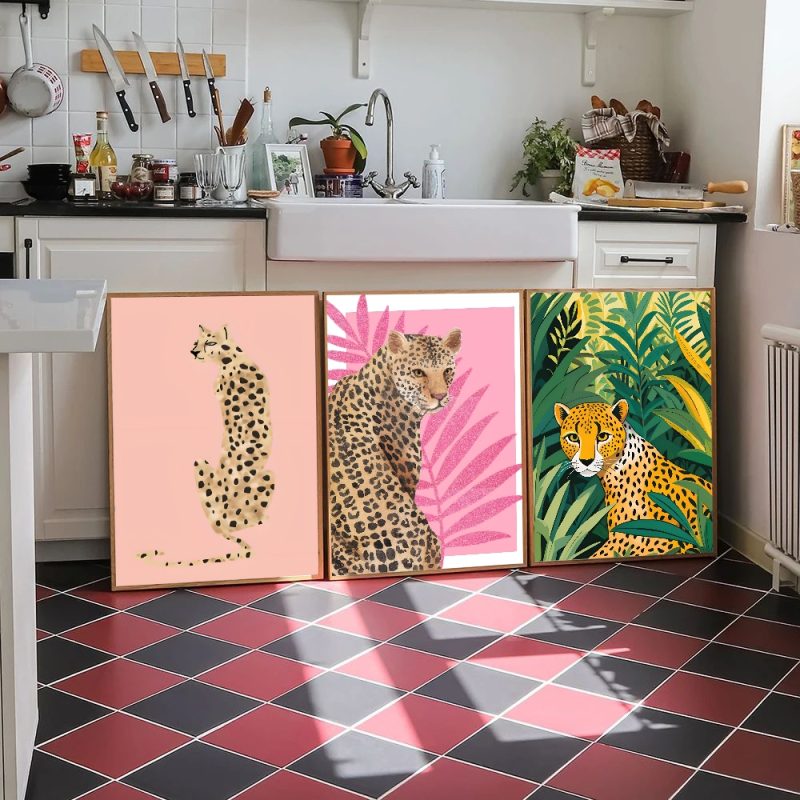 1pc Cheetah Llama Leopard Jungle Poster HD Posters Home Room Bar Cafe Decor Art Wall Painting Picture - Image 3