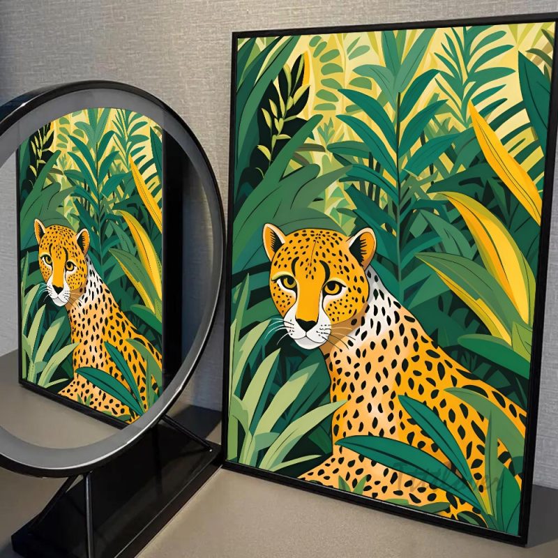 1pc Cheetah Llama Leopard Jungle Poster HD Posters Home Room Bar Cafe Decor Art Wall Painting Picture - Image 9