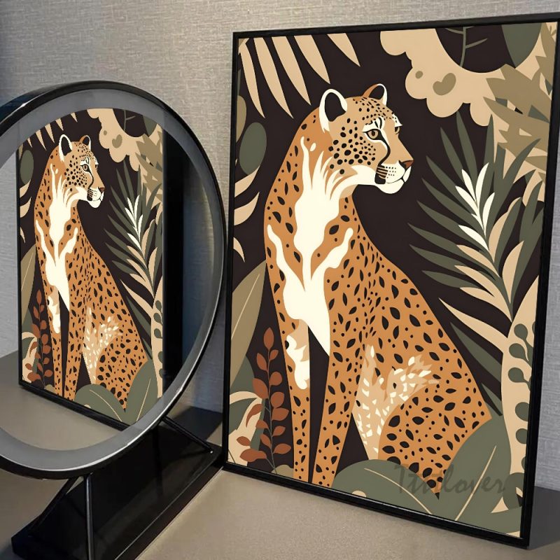 1pc Cheetah Llama Leopard Jungle Poster HD Posters Home Room Bar Cafe Decor Art Wall Painting Picture - Image 13