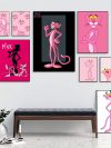 1pc PINK PANTHER Poster Self-adhesive Art Waterproof Paper Sticker Coffee House Bar Room Wall Decor