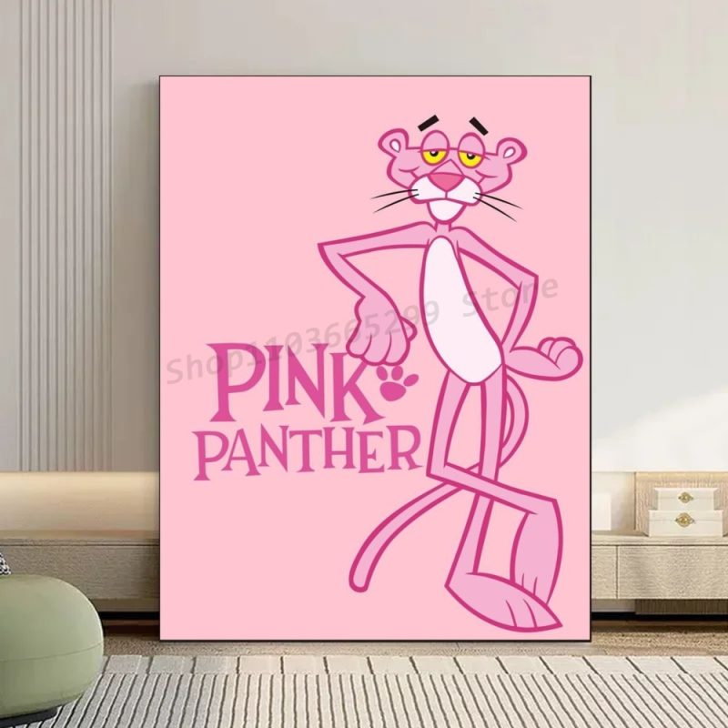 1pc PINK PANTHER Poster Self-adhesive Art Waterproof Paper Sticker Coffee House Bar Room Wall Decor - Image 5