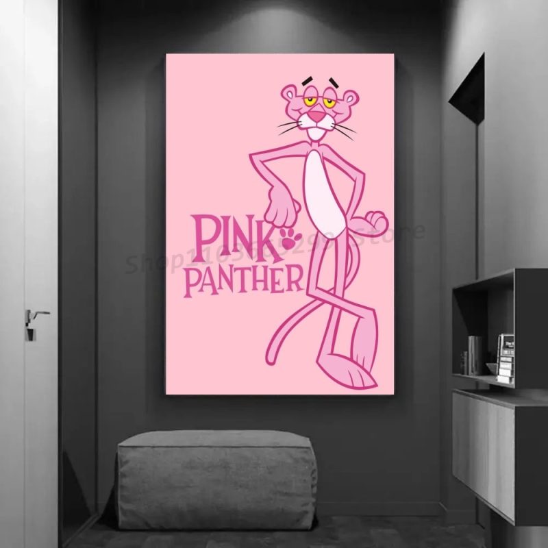 1pc PINK PANTHER Poster Self-adhesive Art Waterproof Paper Sticker Coffee House Bar Room Wall Decor - Image 6