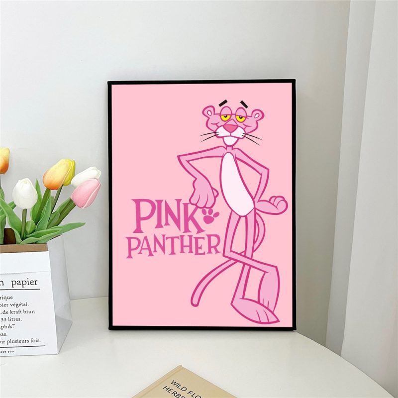 1pc PINK PANTHER Poster Self-adhesive Art Waterproof Paper Sticker Coffee House Bar Room Wall Decor - Image 7