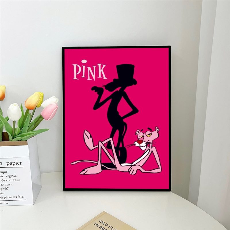 1pc PINK PANTHER Poster Self-adhesive Art Waterproof Paper Sticker Coffee House Bar Room Wall Decor - Image 9