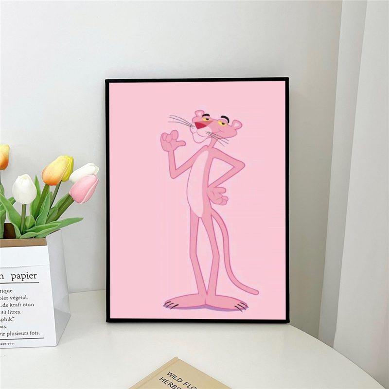 1pc PINK PANTHER Poster Self-adhesive Art Waterproof Paper Sticker Coffee House Bar Room Wall Decor - Image 12