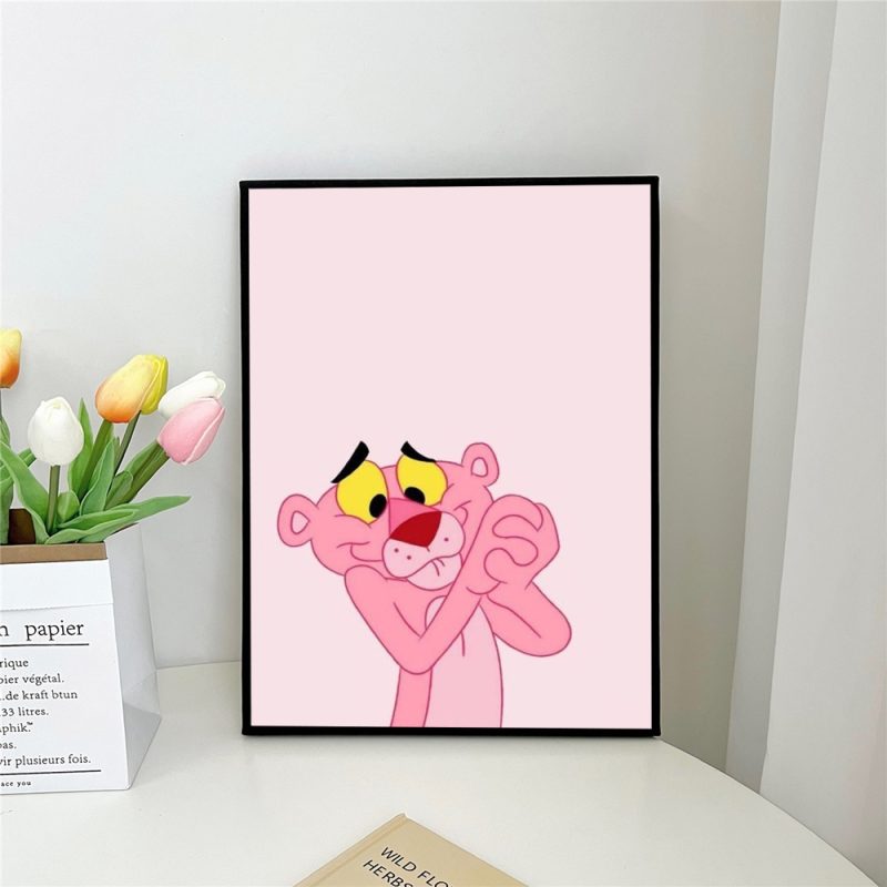 1pc PINK PANTHER Poster Self-adhesive Art Waterproof Paper Sticker Coffee House Bar Room Wall Decor - Image 13