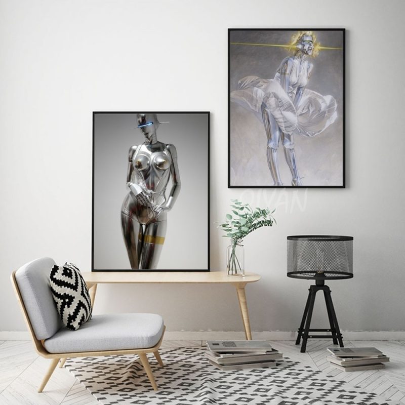 1pc H-Hajime S-Sorayama Fashion Poster Self-adhesive Art Poster Waterproof Paper Sticker Coffee House Bar Room Wall Decor - Image 4