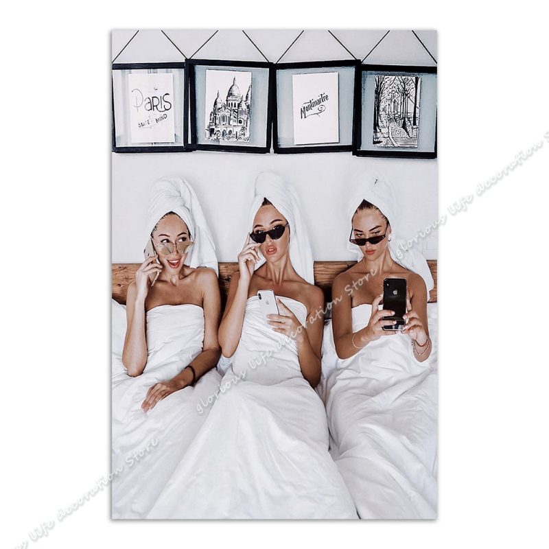 Black Doberman Tiger Leopard Fashion Girl Wall Art Canvas Painting Nordic Posters and Prints Wall Pictures for Living Room Decor - Image 13
