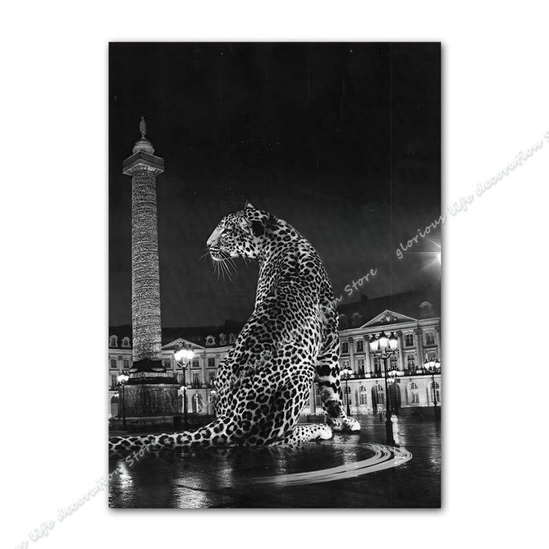 Black Doberman Tiger Leopard Fashion Girl Wall Art Canvas Painting Nordic Posters and Prints Wall Pictures for Living Room Decor - Image 17