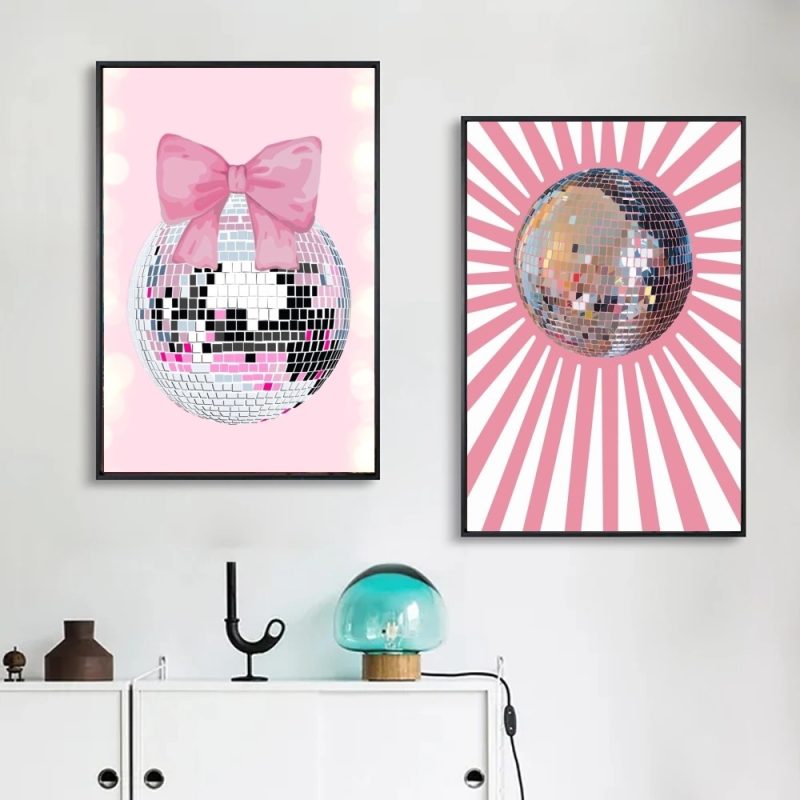 1pc Disco Ball Poster Poster Art Print Bar Living Room Furniture Decor - Image 2