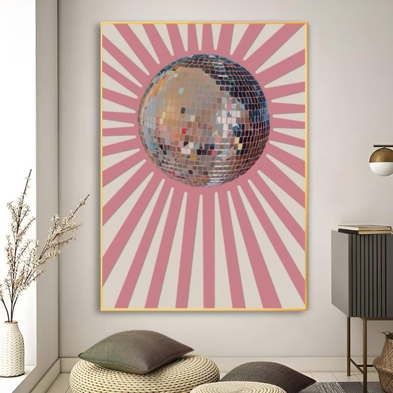 1pc Disco Ball Poster Poster Art Print Bar Living Room Furniture Decor - Image 9