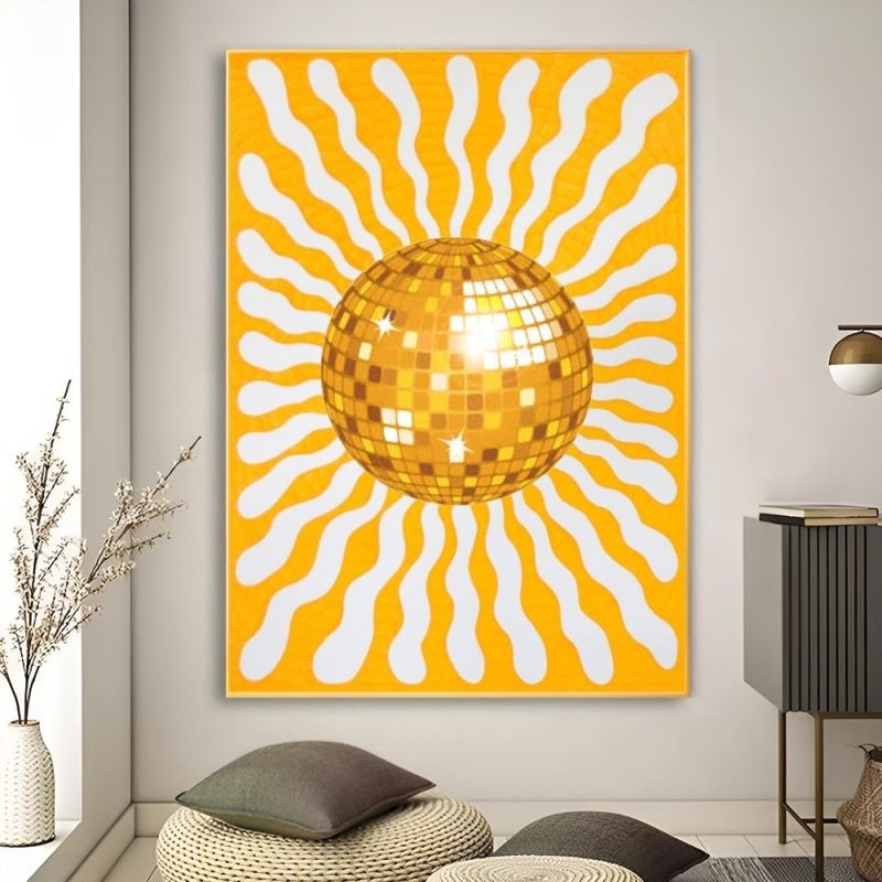 1pc Disco Ball Poster Poster Art Print Bar Living Room Furniture Decor - Image 11