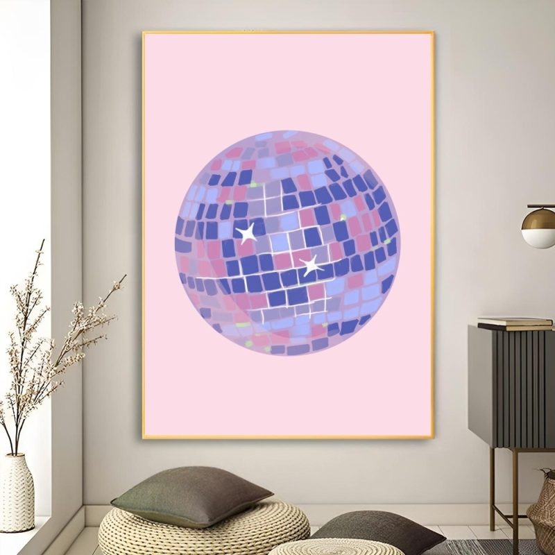 1pc Disco Ball Poster Poster Art Print Bar Living Room Furniture Decor - Image 12