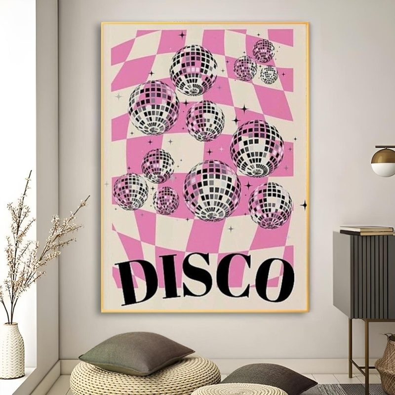 1pc Disco Ball Poster Poster Art Print Bar Living Room Furniture Decor - Image 13