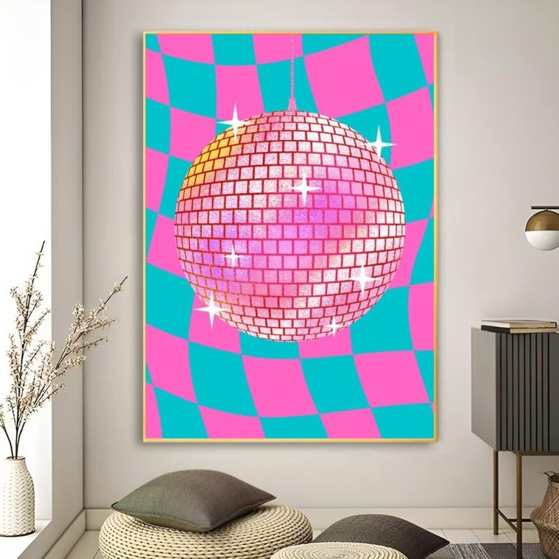 1pc Disco Ball Poster Poster Art Print Bar Living Room Furniture Decor - Image 14