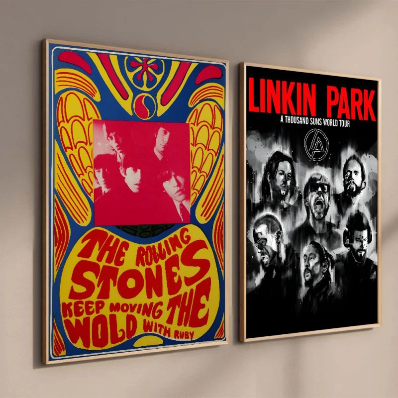 Rock T-The Rolling Stones Poster Paper Print Home Living Room Bedroom Entrance Bar Cafe Art Painting Decoration - Image 3