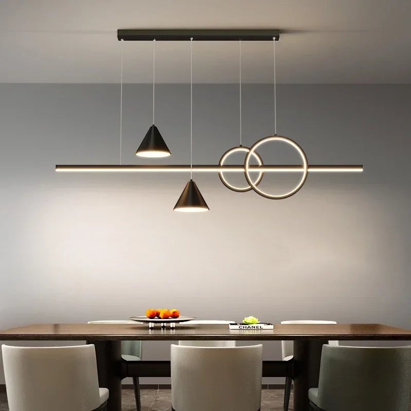 Modern, Minimalist, Luxurious Nordic Home Decor, Living Room, Bar Counter, Long Table Pendant Light, Dining Table Light - Image 2