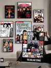 T-The R-Rolling S-Stones Rock Band DIY Sticky Poster Fancy Wall Sticker For Living Room Bar Decoration Wall Decor