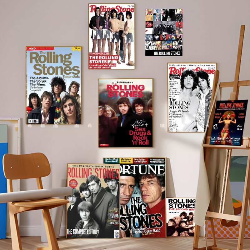 T-The R-Rolling S-Stones Rock Band DIY Sticky Poster Fancy Wall Sticker For Living Room Bar Decoration Wall Decor - Image 2