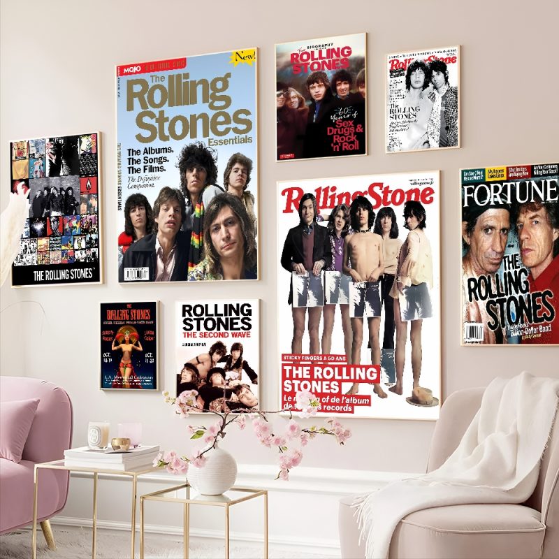 T-The R-Rolling S-Stones Rock Band DIY Sticky Poster Fancy Wall Sticker For Living Room Bar Decoration Wall Decor - Image 3