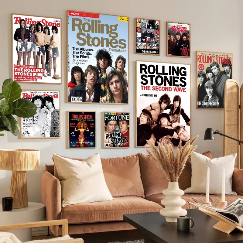 T-The R-Rolling S-Stones Rock Band DIY Sticky Poster Fancy Wall Sticker For Living Room Bar Decoration Wall Decor - Image 4