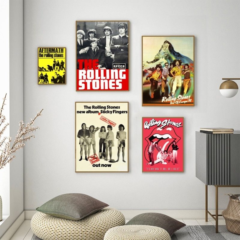 Vintage Rolling-Stones Rock Music Star Poster Printing Canvas Painting Bedroom Study Studio Living Room Wall Art Decoration - Image 2