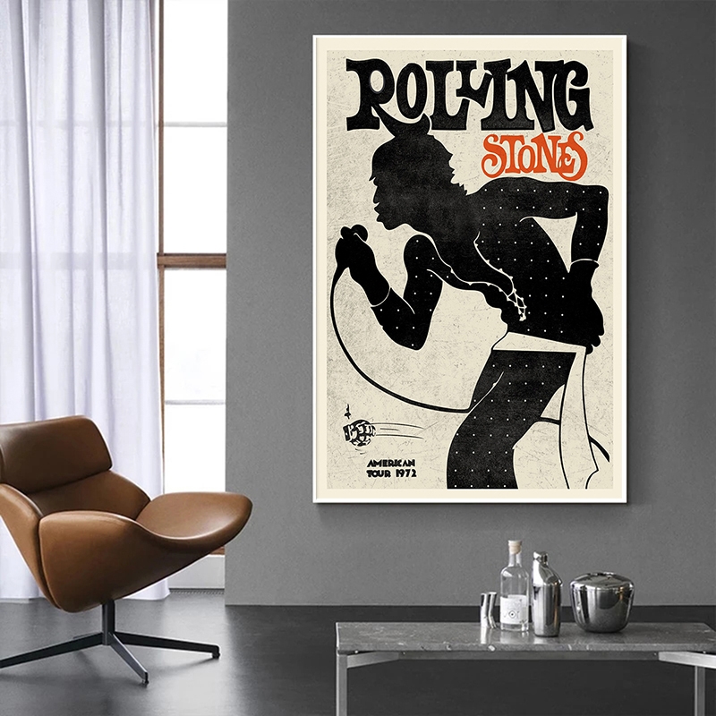 Rock Music Star Vintage Rolling-Stones Posters and PrintsCanvas Painting Wall Art Pictures for Living Room Home Decor Cuadros - Image 3